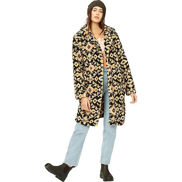 Billabong Jackets & Blazers - COPY - BILLABONG Montreal Printed Long Sherpa Coat NWOT